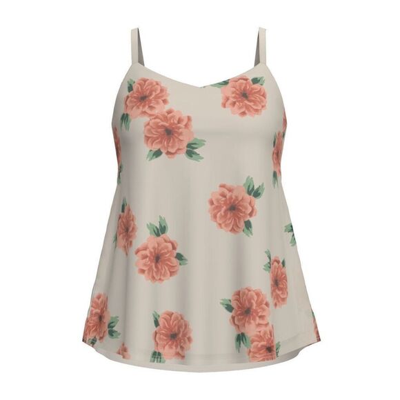 LuLaRoe Maya 2XL Cream Floral Camisole Mesh Top - Picture 1 of 5